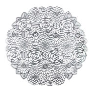 Lugar Americano 38cm de Plastico Flowers Prateado